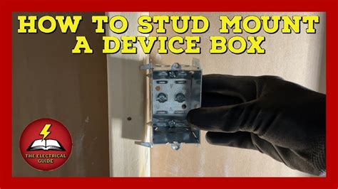 how to mount electrical box to studs|adding electrical box to existing.